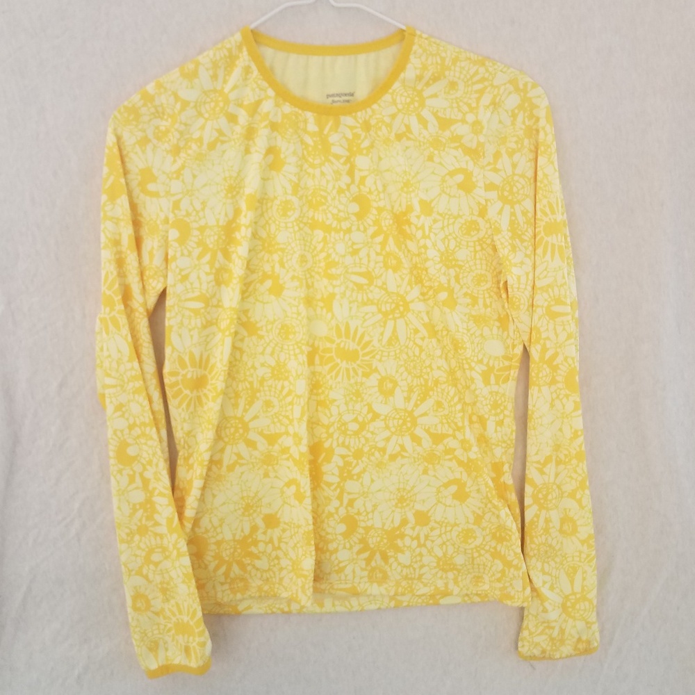 Patagonia Apilene, Yellow Floral Long Sleeve Top